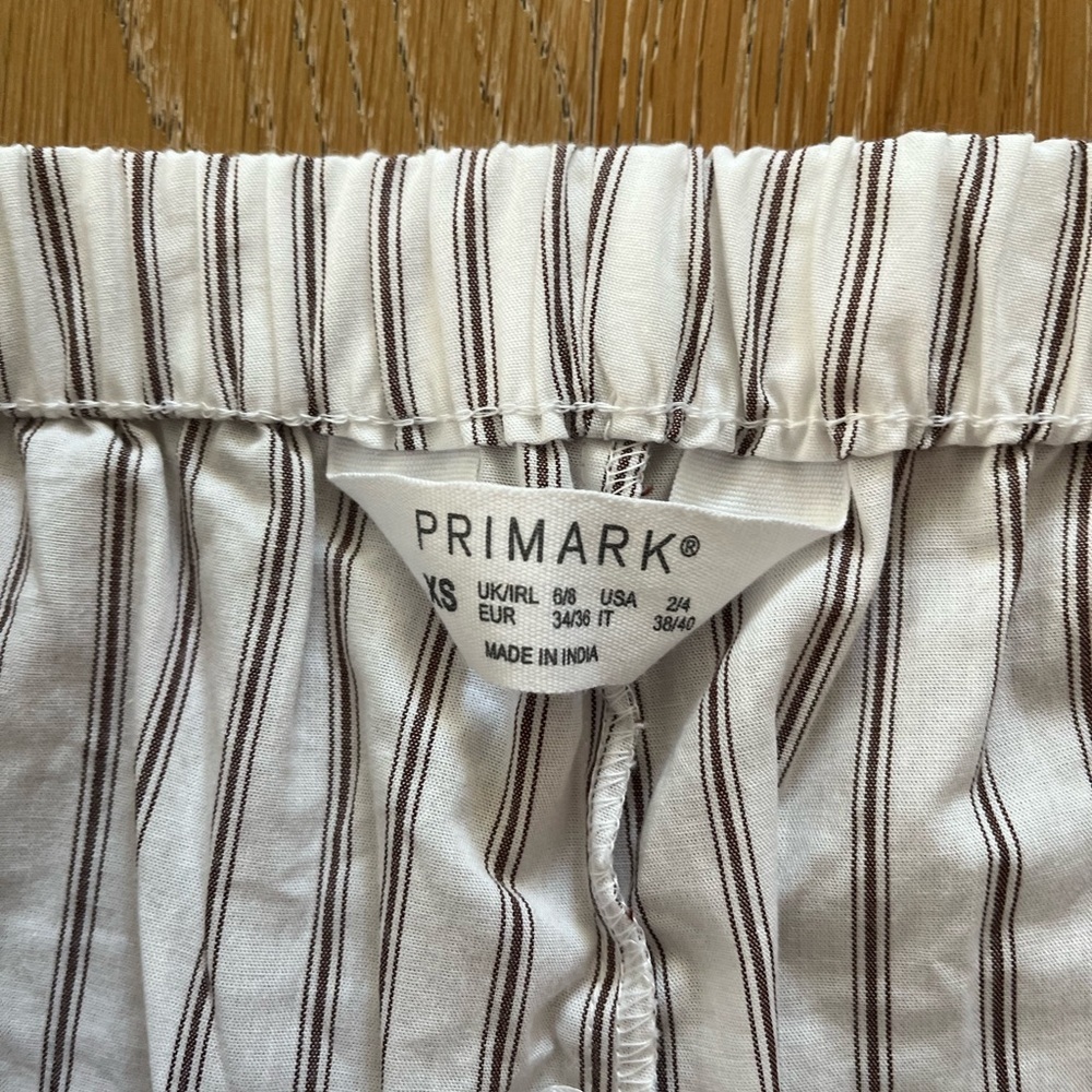 Primark Cream and Brown Striped Pajama Pants loungewear - Picture 5 of 7